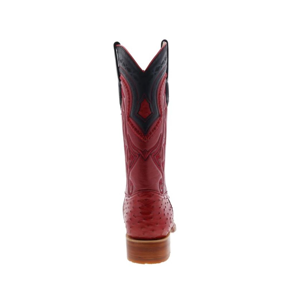 Los Altos Mens Ostrich Boots XXX-Toe Red Boots (NWT) - Picture 6 of 7
